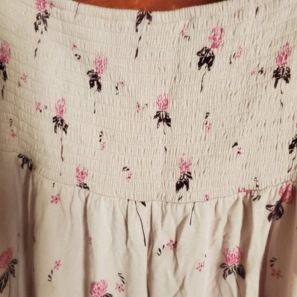 Free People Lana Pink Floral Rayon Blouse Small - Picture 6 of 6